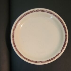 Elegant Cream and Brown Dinner Plate
